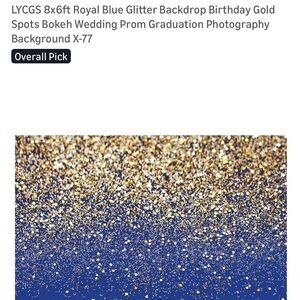 Photography Backdrop with Gold and Cream Design 8x6 foot